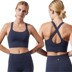 Athleta Warrior Longline Bra Navy Size Small A-C Cup